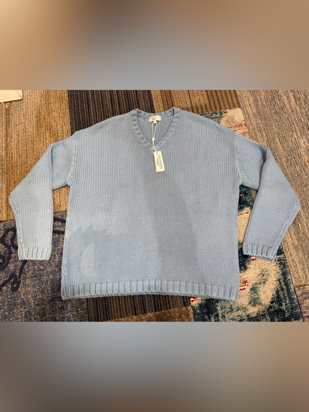 Universal Thread Women's Light Blue V-Neck Sweater
